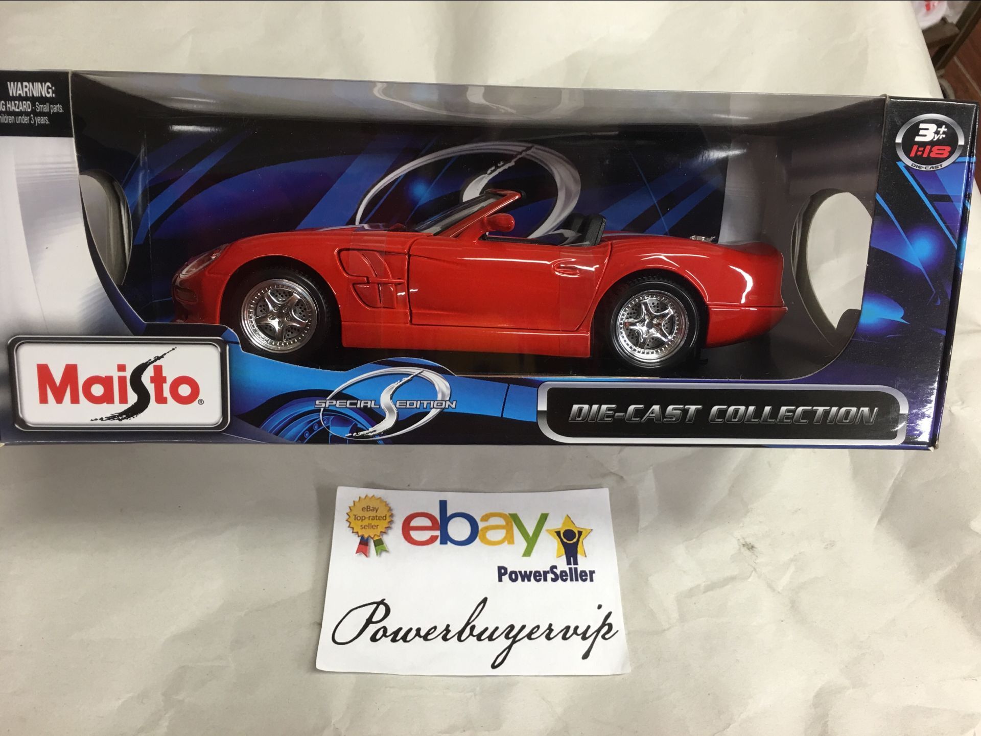 Maisto 1:18 Scale Shelby Series 1 Die-cast Red Car No Sales Tax - Click Image to Close